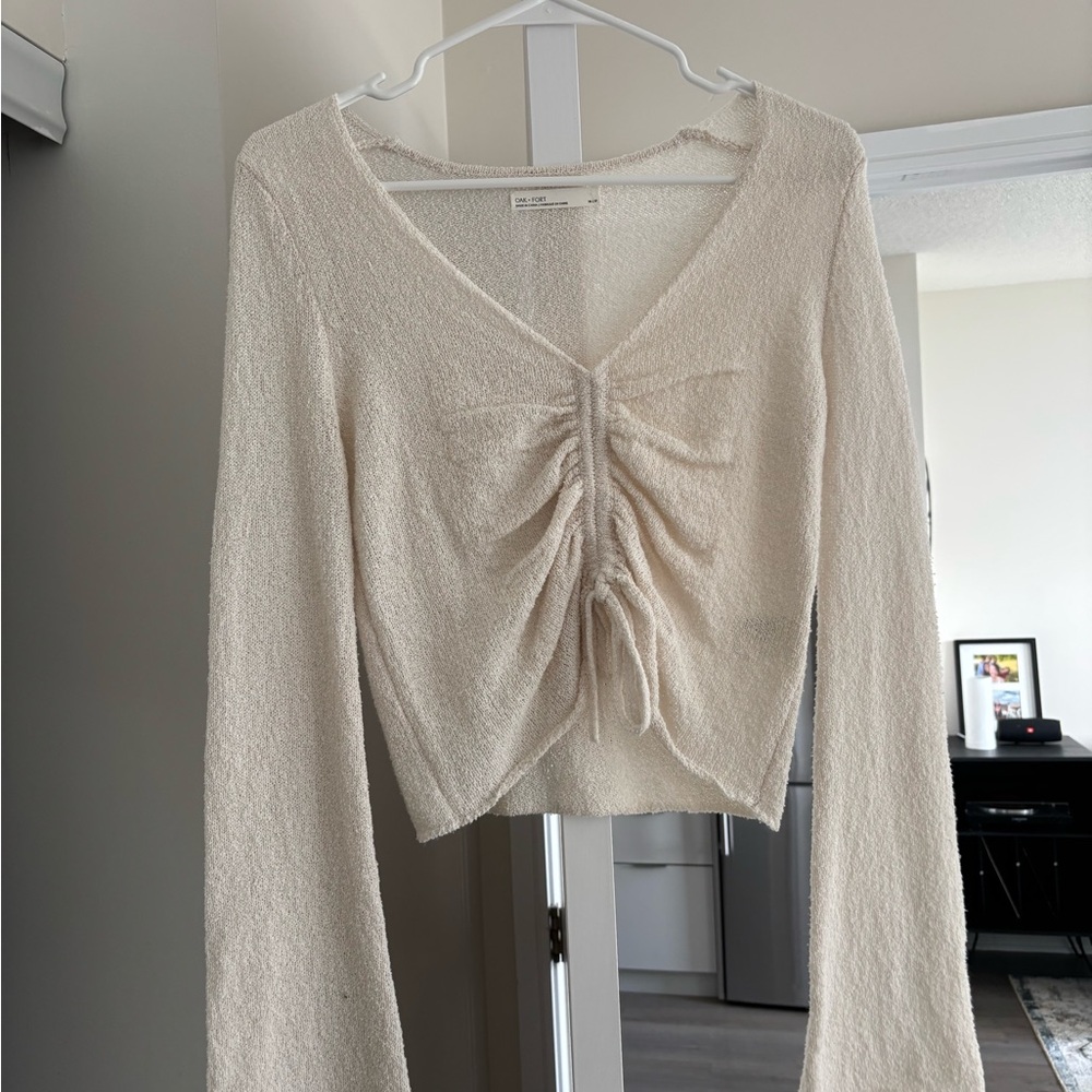 OAK + FORT Soft Beige Knit Top